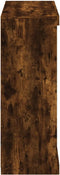 vidaXL - Dressoir - met - LED-verlichting - 81x37x100 - cm - gerookt - eikenkleurig