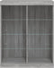 vidaXL - Dressoir - met - LED-verlichting - 81x37x100 - cm - grijs - sonoma - eiken