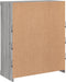 vidaXL - Dressoir - met - LED-verlichting - 81x37x100 - cm - grijs - sonoma - eiken
