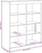 vidaXL - Dressoir - met - LED-verlichting - 81x37x100 - cm - betongrijs