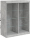 vidaXL - Dressoir - met - LED-verlichting - 81x37x100 - cm - betongrijs