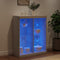 vidaXL - Dressoir - met - LED-verlichting - 81x37x100 - cm - wit