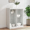 vidaXL - Dressoir - met - LED-verlichting - 81x37x100 - cm - wit