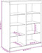 vidaXL - Dressoir - met - LED-verlichting - 81x37x100 - cm - wit