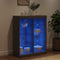 vidaXL - Dressoir - met - LED-verlichting - 81x37x100 - cm - zwart