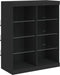 vidaXL - Dressoir - met - LED-verlichting - 81x37x100 - cm - zwart