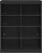 vidaXL - Dressoir - met - LED-verlichting - 81x37x100 - cm - zwart