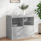 vidaXL - Dressoir - met - LED-verlichting - 81x37x67 - cm - betongrijs