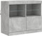 vidaXL - Dressoir - met - LED-verlichting - 81x37x67 - cm - betongrijs