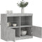 vidaXL - Dressoir - met - LED-verlichting - 81x37x67 - cm - betongrijs