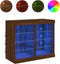 vidaXL - Dressoir - met - LED-verlichting - 81x37x67 - cm - bruin - eikenkleur