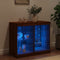 vidaXL - Dressoir - met - LED-verlichting - 81x37x67 - cm - bruin - eikenkleur