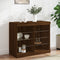 vidaXL - Dressoir - met - LED-verlichting - 81x37x67 - cm - bruin - eikenkleur