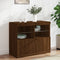 vidaXL - Dressoir - met - LED-verlichting - 81x37x67 - cm - bruin - eikenkleur