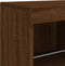 vidaXL - Dressoir - met - LED-verlichting - 81x37x67 - cm - bruin - eikenkleur