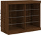 vidaXL - Dressoir - met - LED-verlichting - 81x37x67 - cm - bruin - eikenkleur