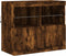 vidaXL - Dressoir - met - LED-verlichting - 81x37x67 - cm - gerookt - eikenkleurig