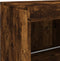 vidaXL - Dressoir - met - LED-verlichting - 81x37x67 - cm - gerookt - eikenkleurig