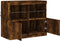 vidaXL - Dressoir - met - LED-verlichting - 81x37x67 - cm - gerookt - eikenkleurig