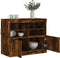 vidaXL - Dressoir - met - LED-verlichting - 81x37x67 - cm - gerookt - eikenkleurig