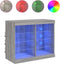 vidaXL - Dressoir - met - LED-verlichting - 81x37x67 - cm - grijs - sonoma - eiken