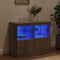vidaXL - Dressoir - met - LED-verlichting - 81x37x67 - cm - grijs - sonoma - eiken