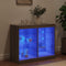vidaXL - Dressoir - met - LED-verlichting - 81x37x67 - cm - grijs - sonoma - eiken