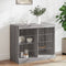 vidaXL - Dressoir - met - LED-verlichting - 81x37x67 - cm - grijs - sonoma - eiken