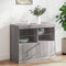 vidaXL - Dressoir - met - LED-verlichting - 81x37x67 - cm - grijs - sonoma - eiken