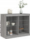 vidaXL - Dressoir - met - LED-verlichting - 81x37x67 - cm - grijs - sonoma - eiken