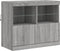 vidaXL - Dressoir - met - LED-verlichting - 81x37x67 - cm - grijs - sonoma - eiken