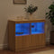 vidaXL - Dressoir - met - LED-verlichting - 81x37x67 - cm - sonoma - eikenkleurig
