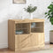 vidaXL - Dressoir - met - LED-verlichting - 81x37x67 - cm - sonoma - eikenkleurig