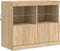 vidaXL - Dressoir - met - LED-verlichting - 81x37x67 - cm - sonoma - eikenkleurig