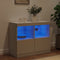 vidaXL - Dressoir - met - LED-verlichting - 81x37x67 - cm - wit