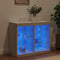 vidaXL - Dressoir - met - LED-verlichting - 81x37x67 - cm - wit