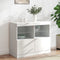 vidaXL - Dressoir - met - LED-verlichting - 81x37x67 - cm - wit