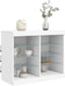 vidaXL - Dressoir - met - LED-verlichting - 81x37x67 - cm - wit