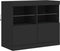 vidaXL - Dressoir - met - LED-verlichting - 81x37x67 - cm - zwart