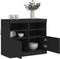 vidaXL - Dressoir - met - LED-verlichting - 81x37x67 - cm - zwart