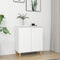 vidaXL - Dressoir - met - massief - houten - poten - 60x35x70 - cm - bewerkt - hout - wit