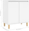 vidaXL - Dressoir - met - massief - houten - poten - 60x35x70 - cm - bewerkt - hout - wit