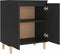 vidaXL - Dressoir - met - massief - houten - poten - 60x35x70 - cm - spaanplaat - zwart