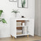 vidaXL - Dressoir - met - massief - houten - poten - 60x35x70 - cm - bewerkt - hout - wit