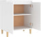 vidaXL - Dressoir - met - massief - houten - poten - 60x35x70 - cm - bewerkt - hout - wit