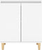 vidaXL - Dressoir - met - massief - houten - poten - 60x35x70 - cm - bewerkt - hout - wit