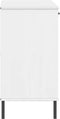 vidaXL - Dressoir - met - metalen - poten - OSLO - 113x40x77 - cm - grenenhout - wit