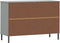 vidaXL - Dressoir - met - metalen - poten - OSLO - 113x40x77 - cm - grenenhout - grijs