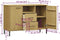 vidaXL - Dressoir - met - metalen - poten - OSLO - 113x40x77 - cm - grenenhout - bruin