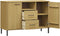 vidaXL - Dressoir - met - metalen - poten - OSLO - 113x40x77 - cm - grenenhout - bruin